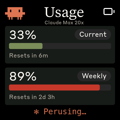 Claude five-hour and weekly usage windows