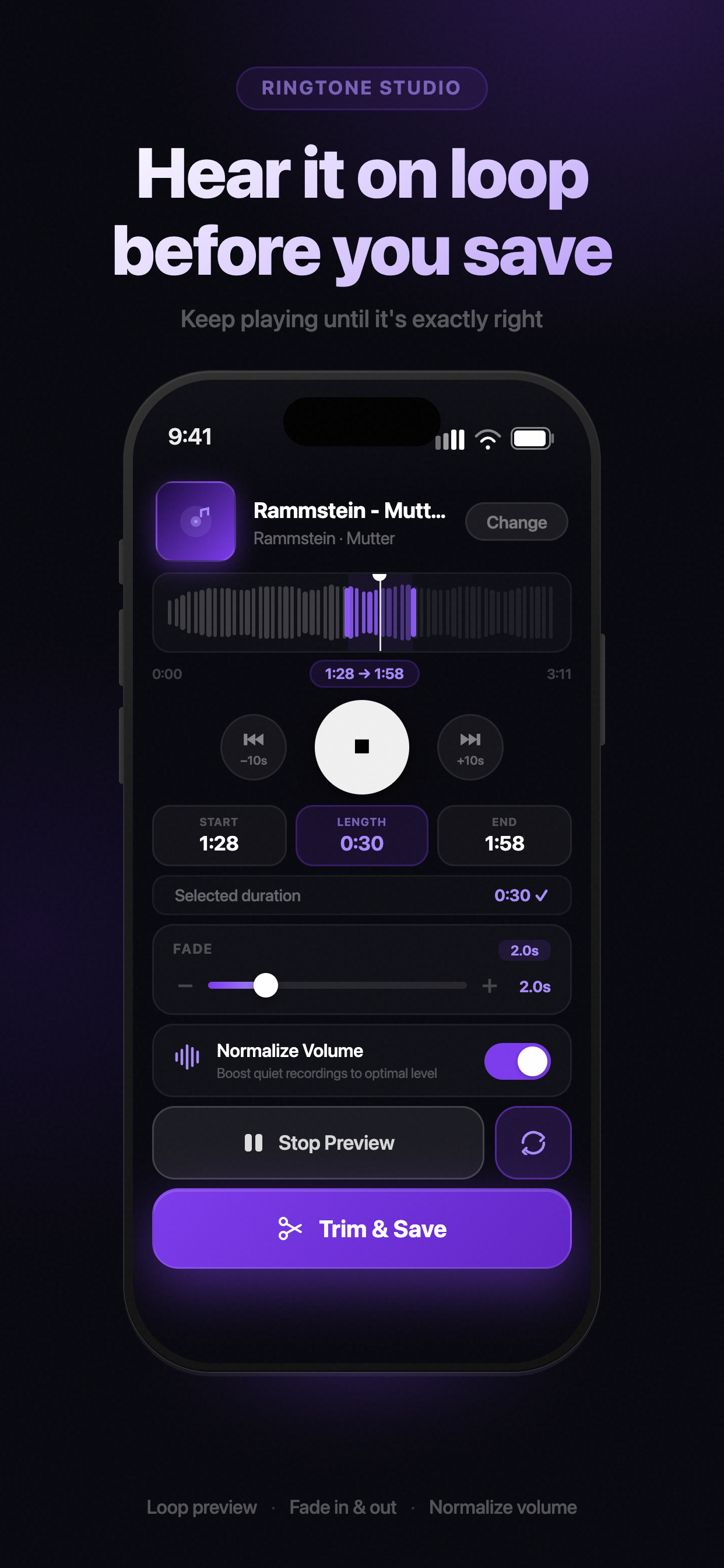 Loop preview