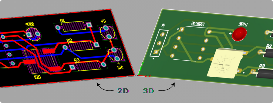 PCB 2D-3D View