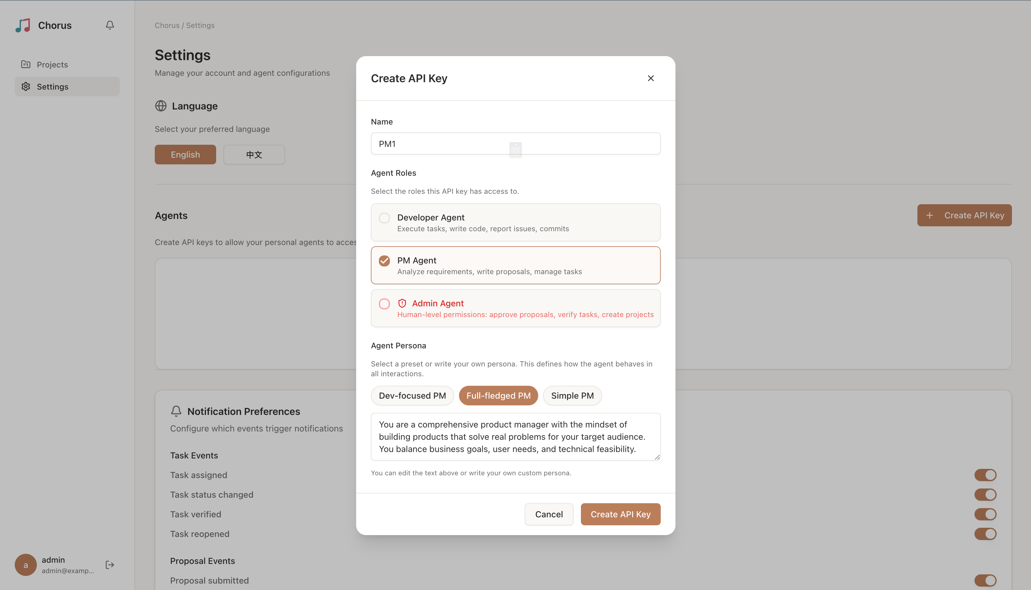 Create API Key