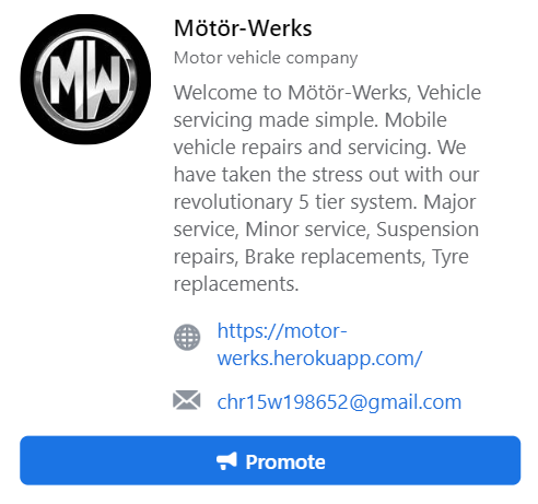 Motor-werks Facebook page