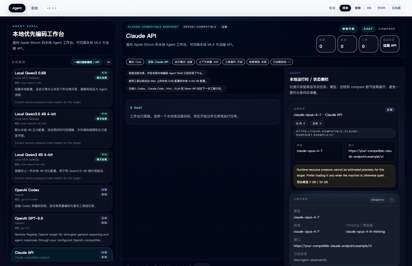 Agent workbench