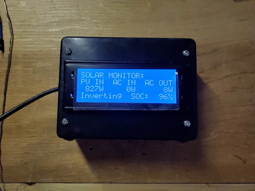 LCD mounted in Project box