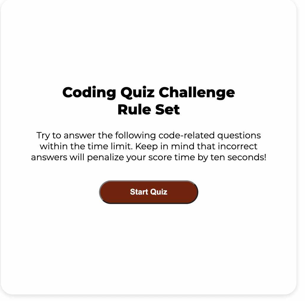 GitHub - ChrisNewbold/02-Challenge-Chris-Newbold-Code-Quiz