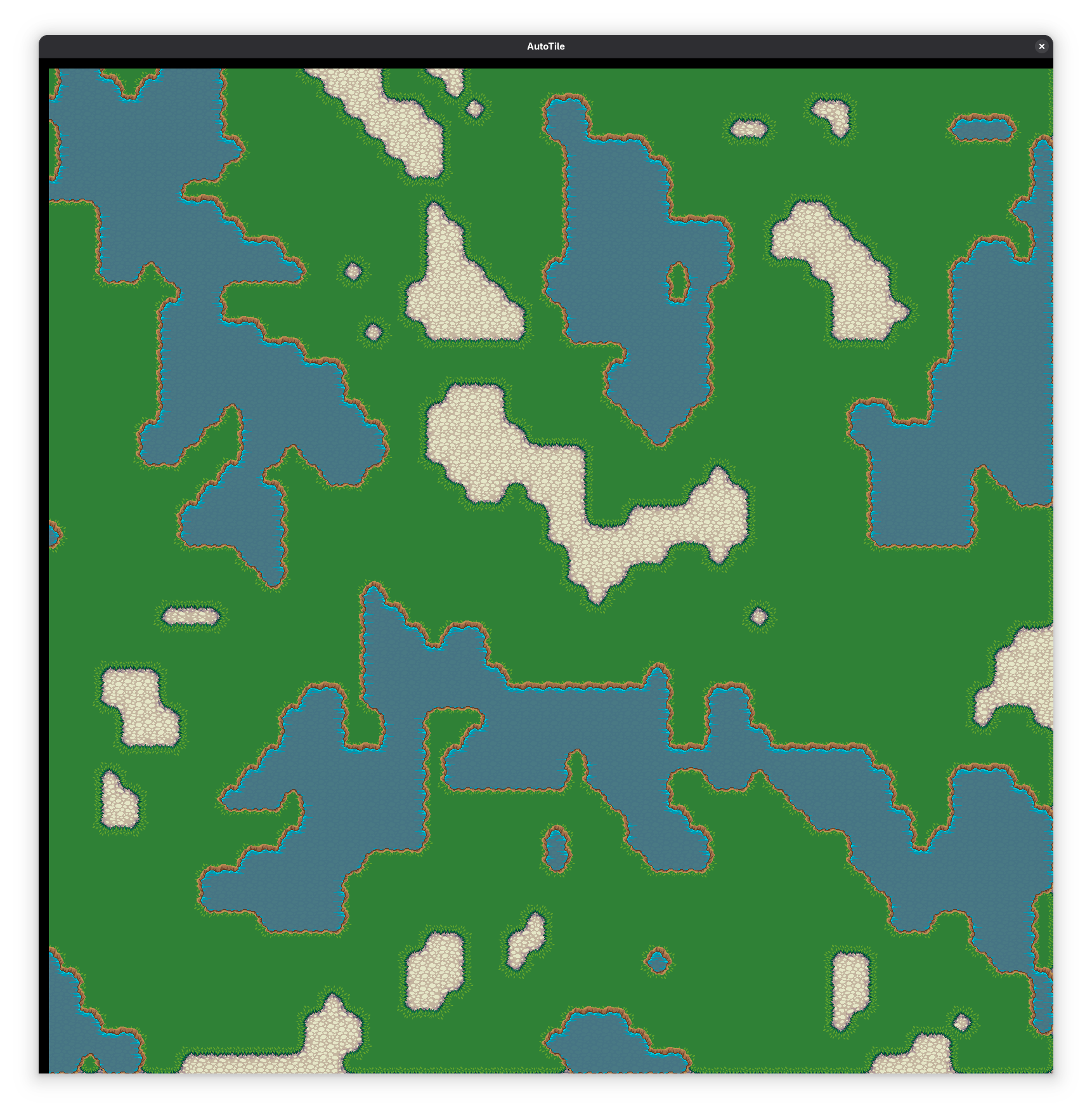 Screenshot of the autotile result