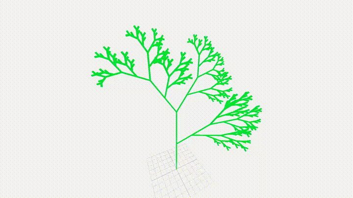 Animation of an example tree generated with this code