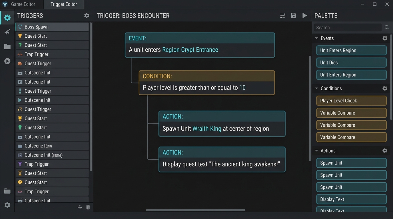 Trigger editor