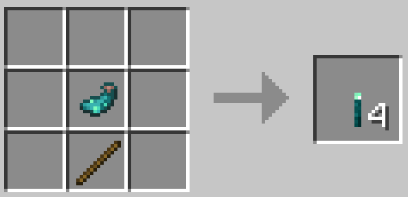 Recipe for Glow Torch - Glow Ink Sac on top of Stick