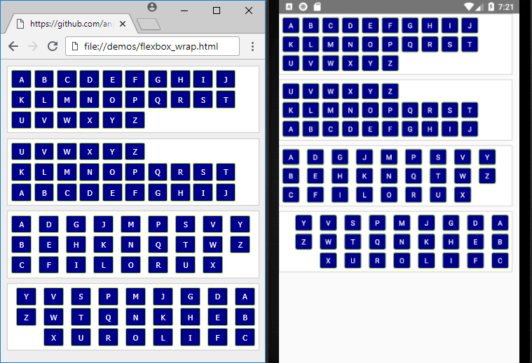 flexbox: wrap