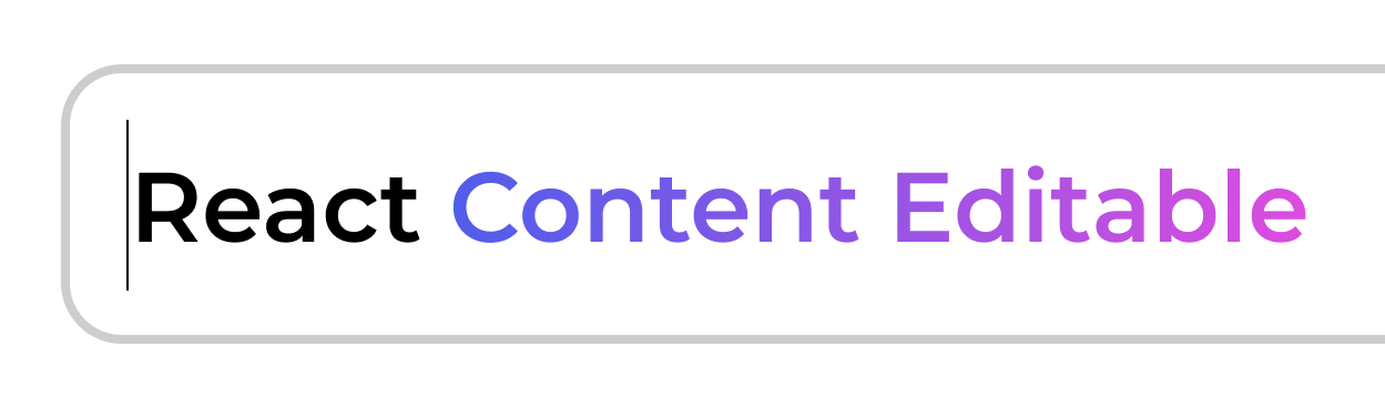 React Basic Content Editable