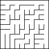 A maze generated using the binary tree alorithm