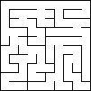 A maze generated using the sidewinder alorithm