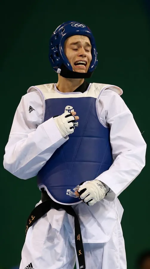 Aaron Cook at the Beijing 2008 Olympic Games, aged 17