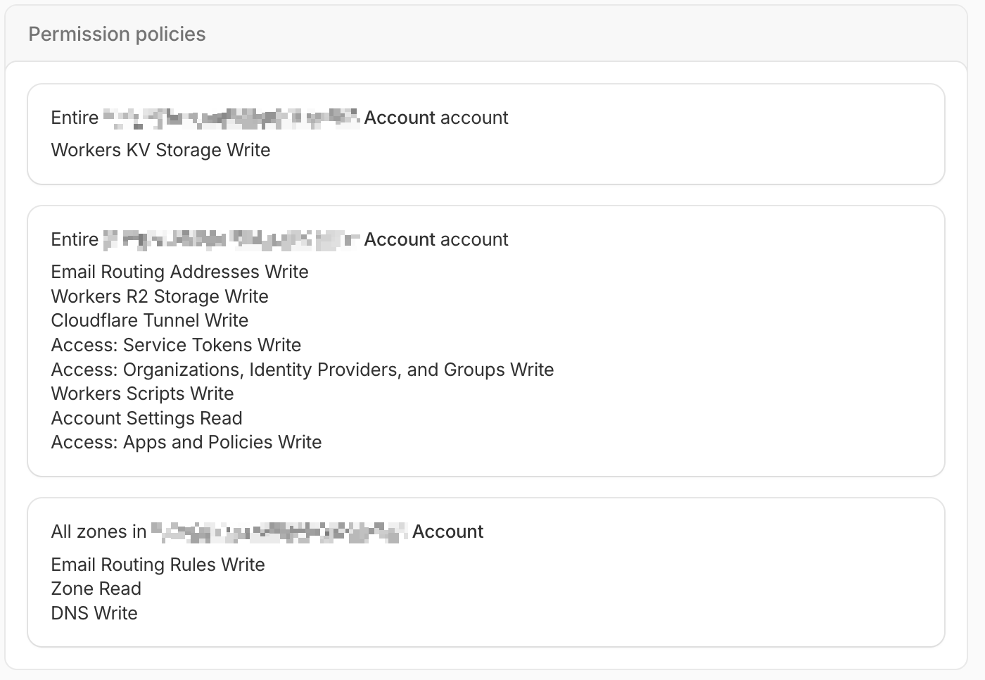 Cloudflare API Permissions