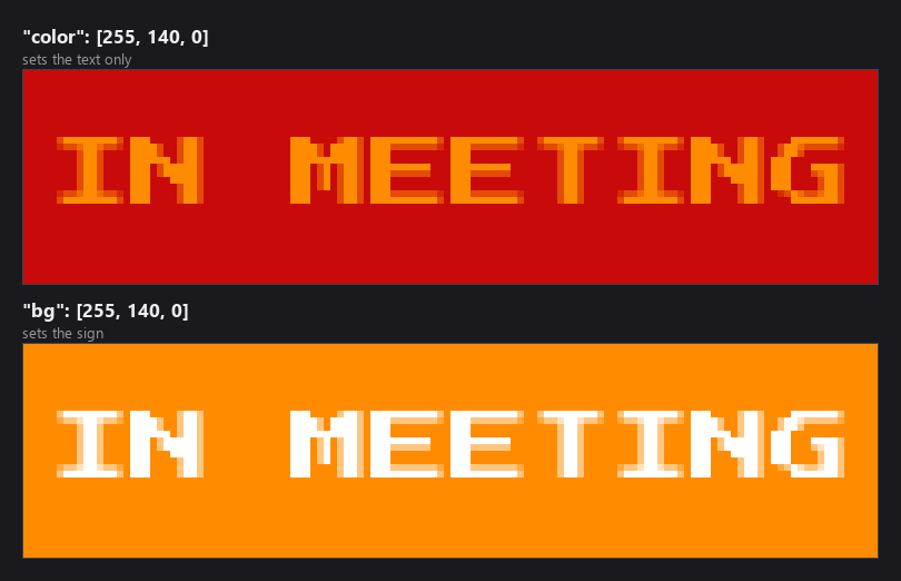 color versus bg