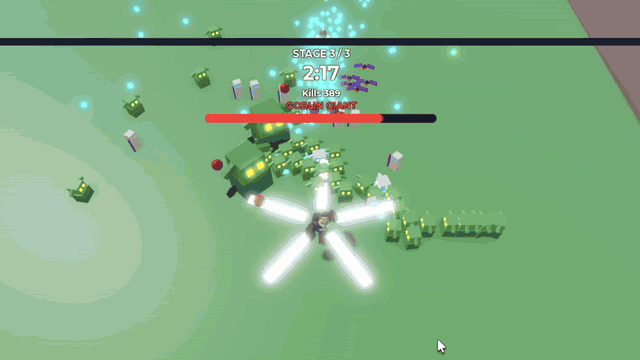 Gameplay GIF of the Roblox roguelite.