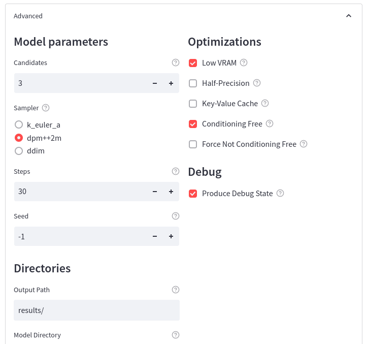 A screenshot of an advanced web user interface with a light background. The interface consists of a search bar, a results section with more detailed information than in the simple interface, and a settings menu on the right-hand side. Additionally, there are tabs for different categories of results, and a "Filter" button.