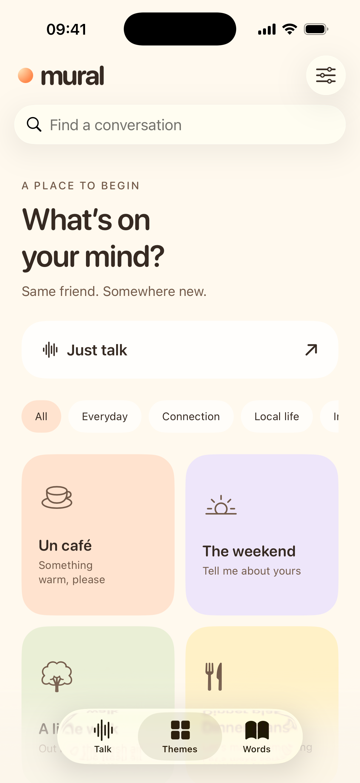 Conversation themes for learning Spanish