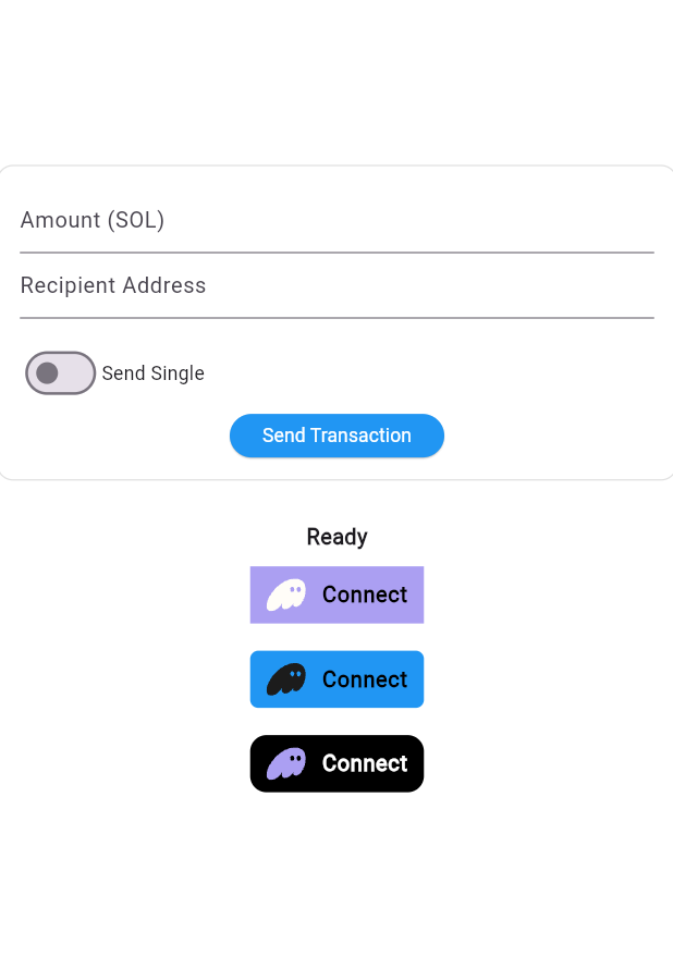 Example of Phantom Wallet connection in Flutter Web app