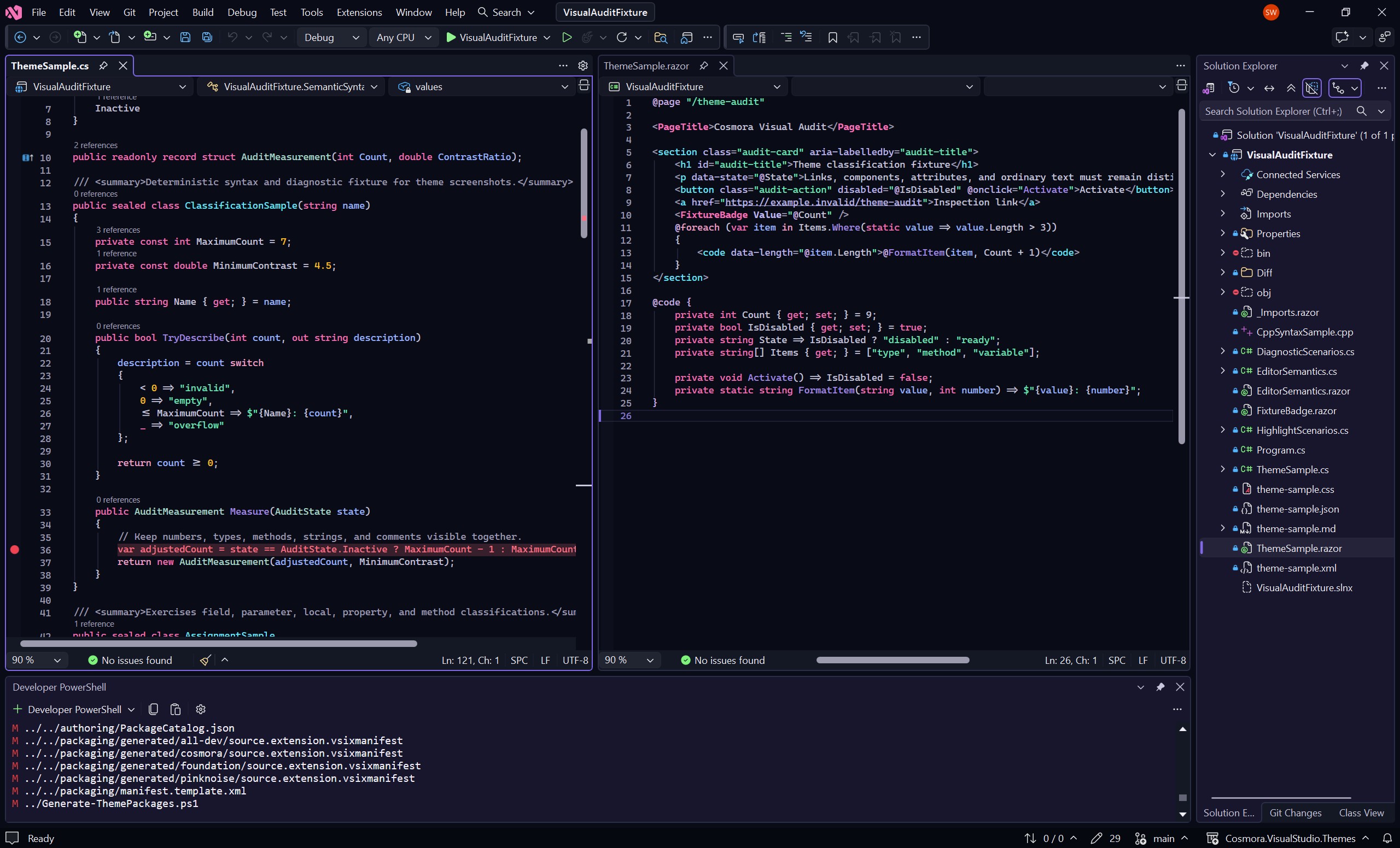 Cosmora in Visual Studio 2026