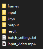 folder structure
