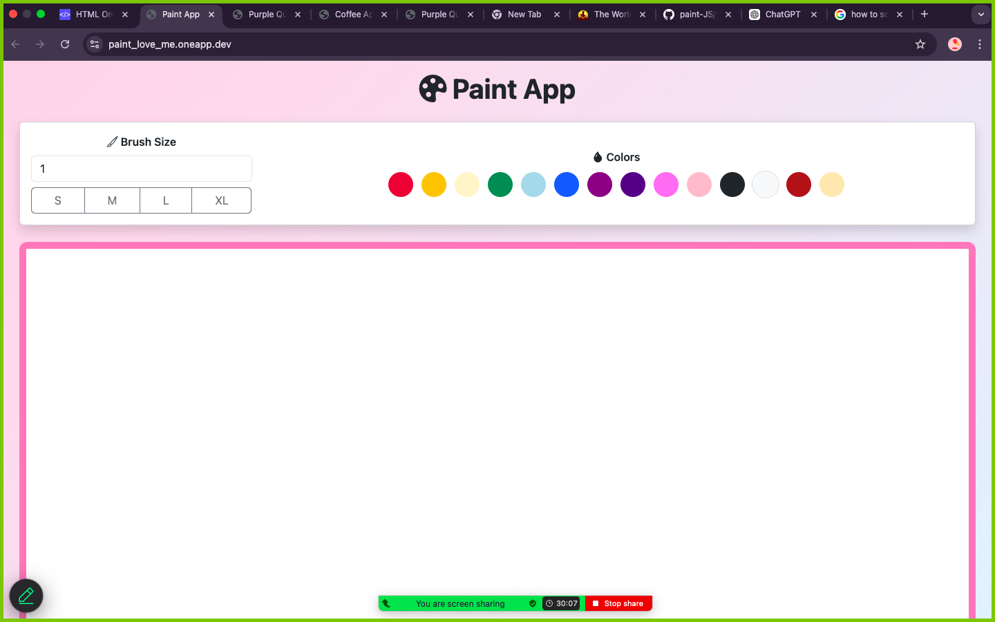 Canvas Paint App