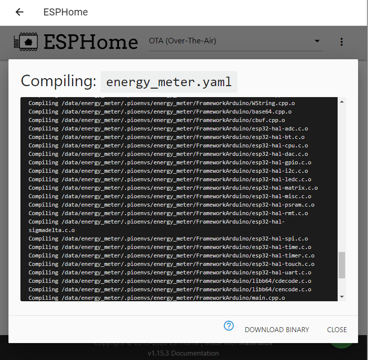 ESPHome Download Binary