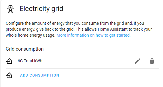 Configuración de energía de Home Assistant