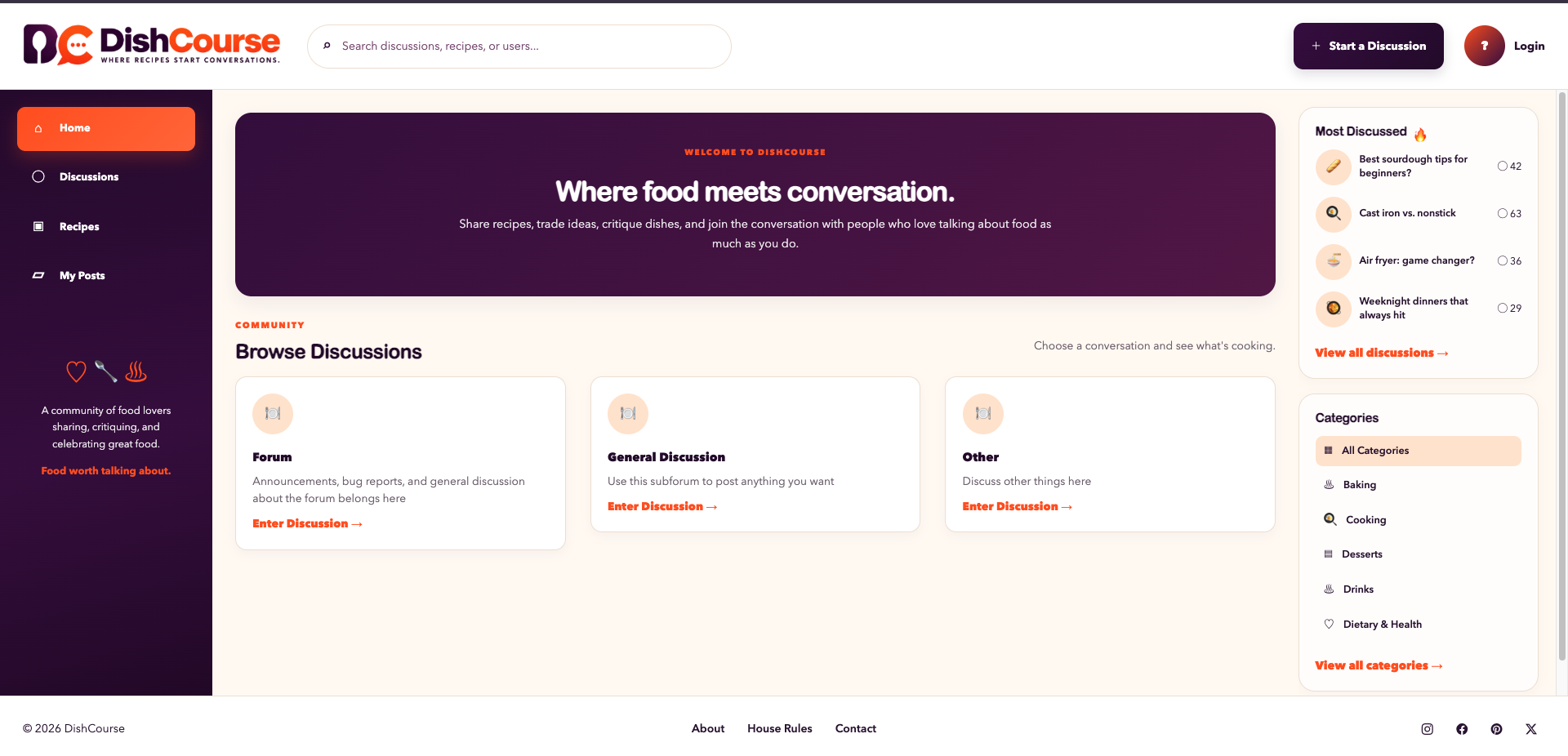 DishCourse Application