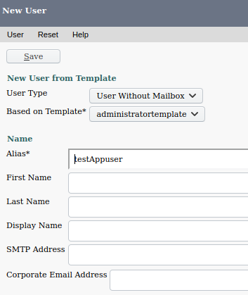 user config