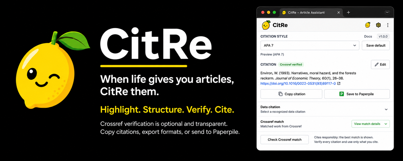 CitRe β When life gives you articles, CitRe them.