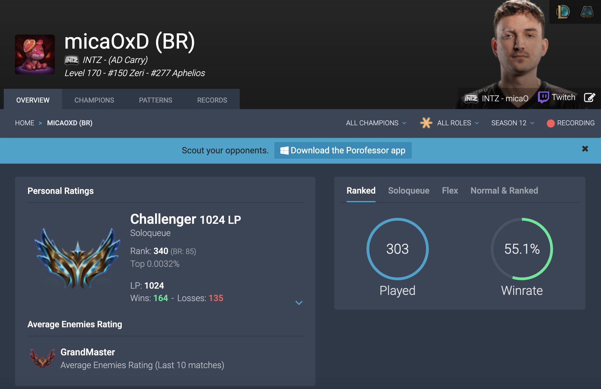 challenger player