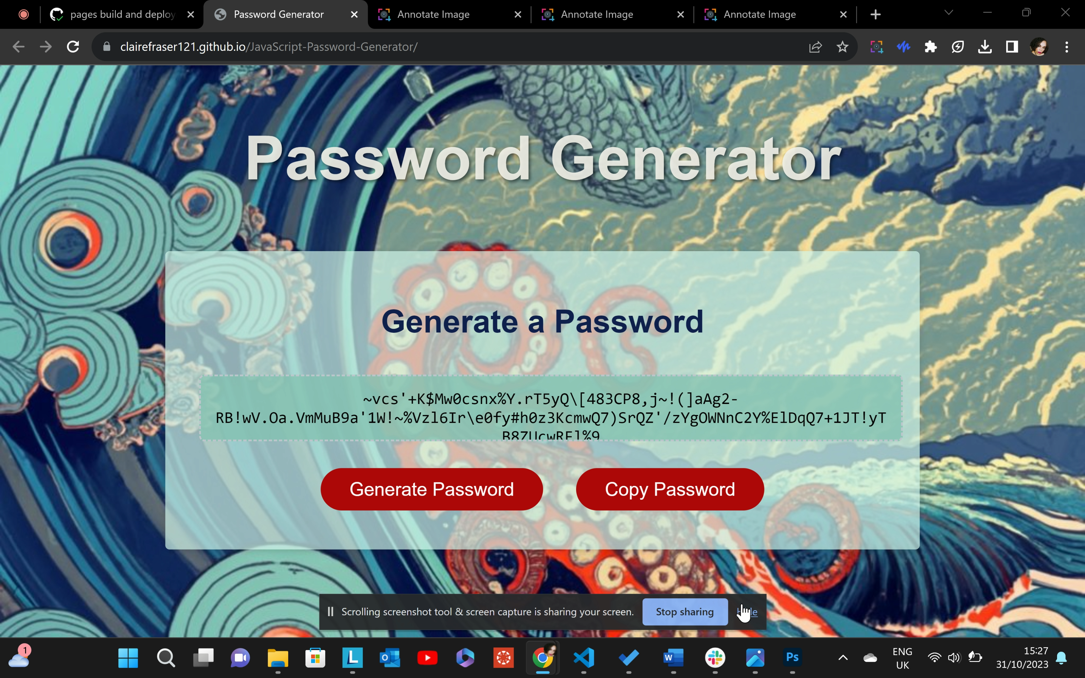 Password Generator Screenshot