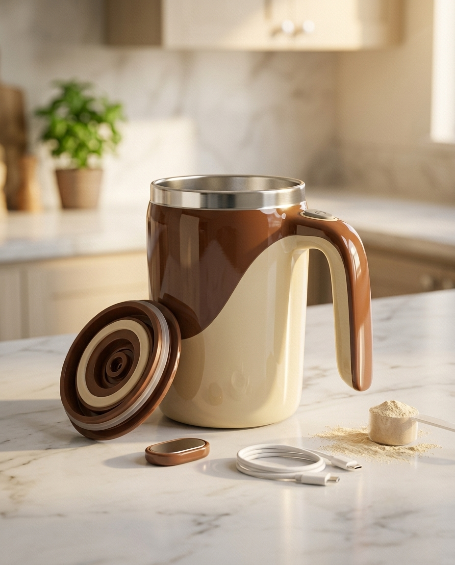 Caneca Mixer Automática Elétrica USB