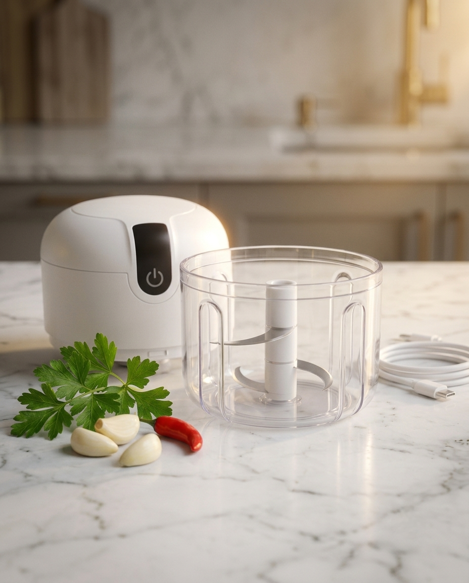 Mini Processador de Alimentos Elétrico Sem Fio