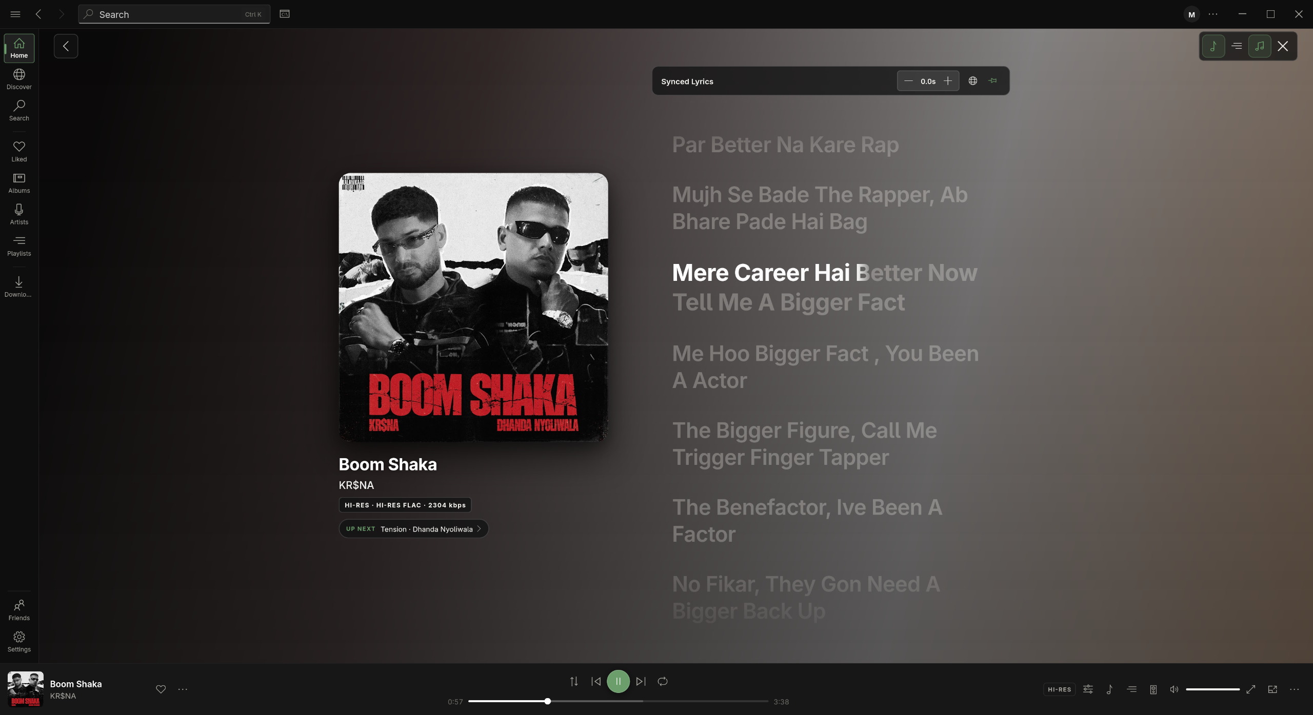 LastWave Lyrics Screenshot