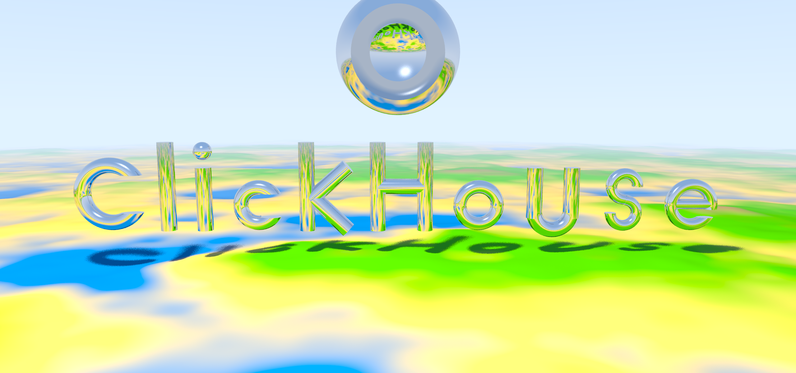 ClickHouse over a Perlin-noise terrain