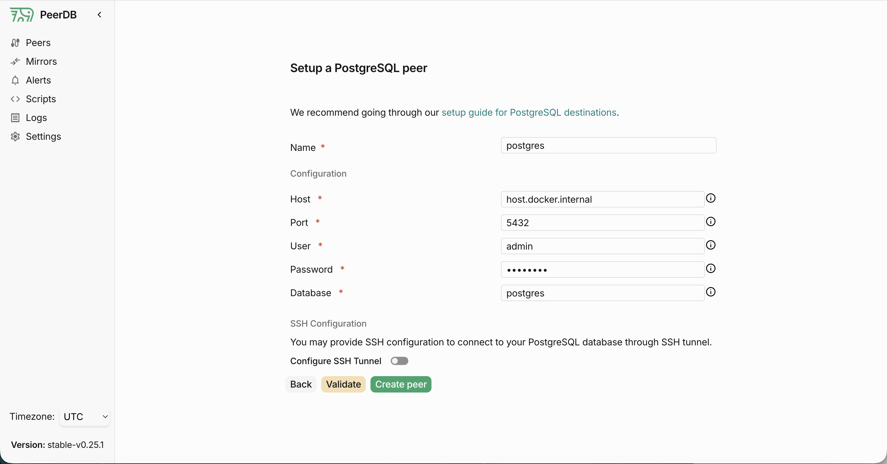 PostgreSQL Peer