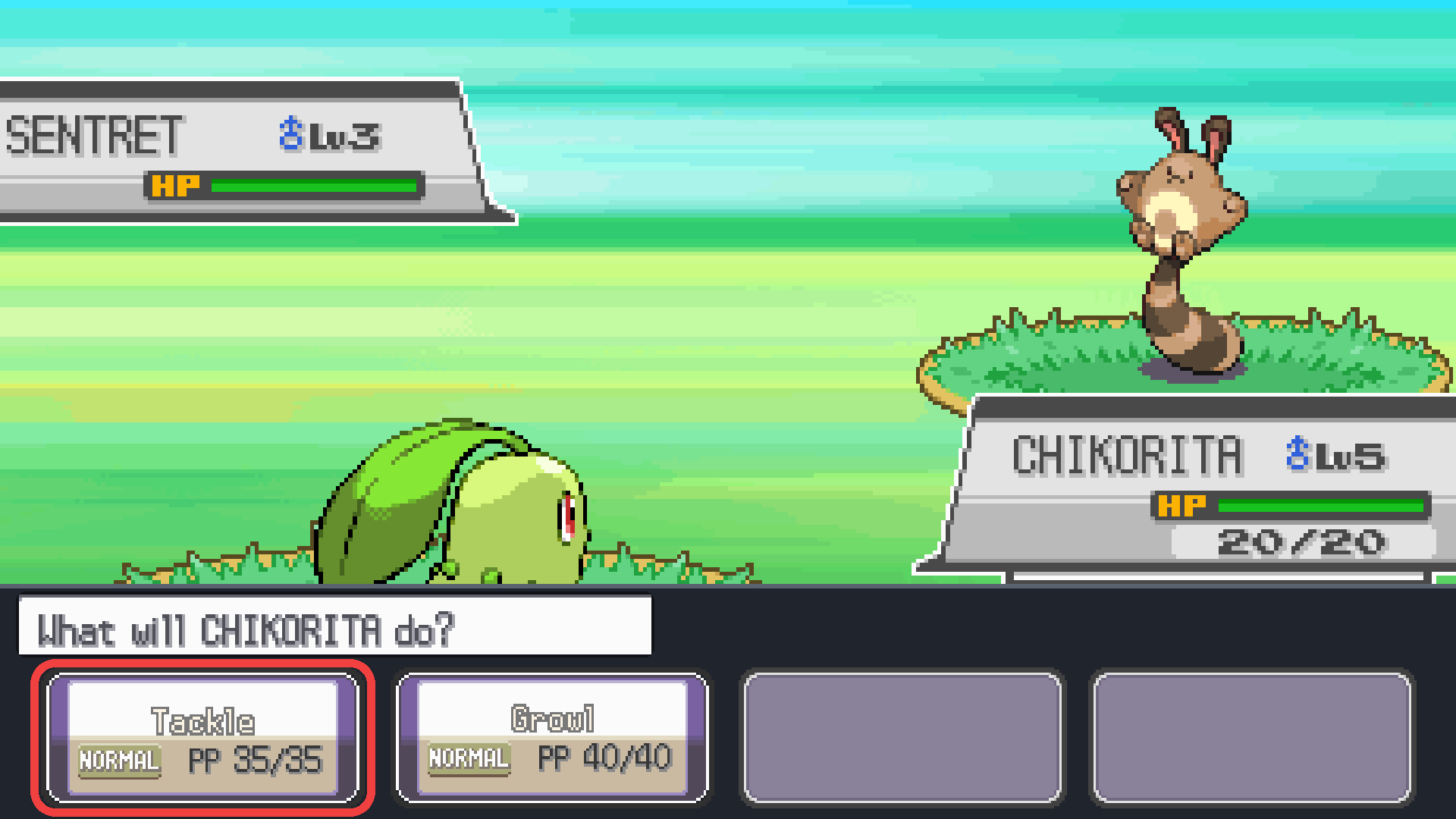 Battle: choosing a move