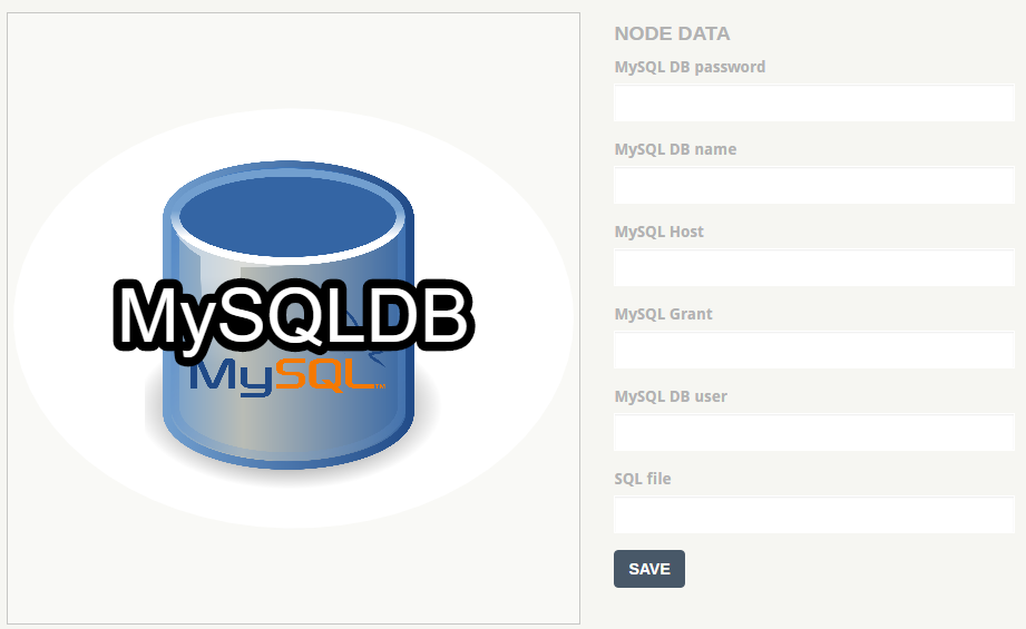 MySQLDB TOSCA IDE form