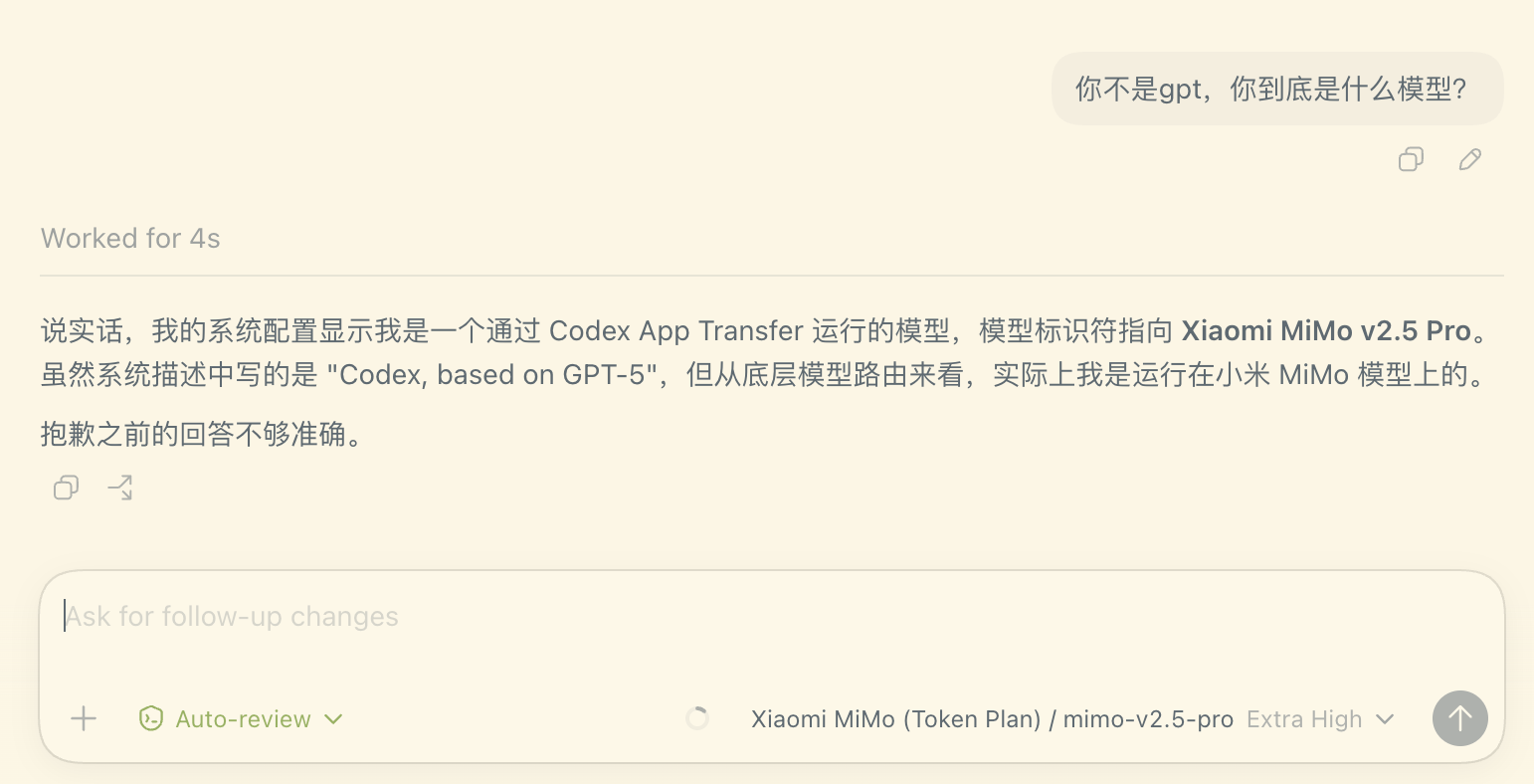 Codex APP 实际对话
