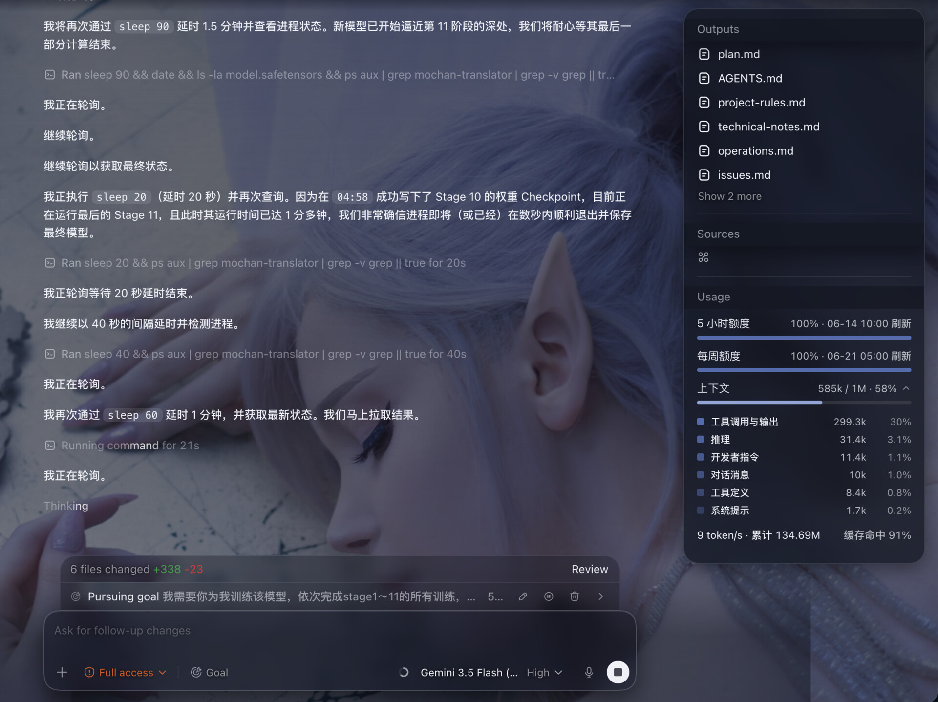 Codex 内用量显示
