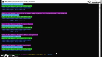 Gif of Node application