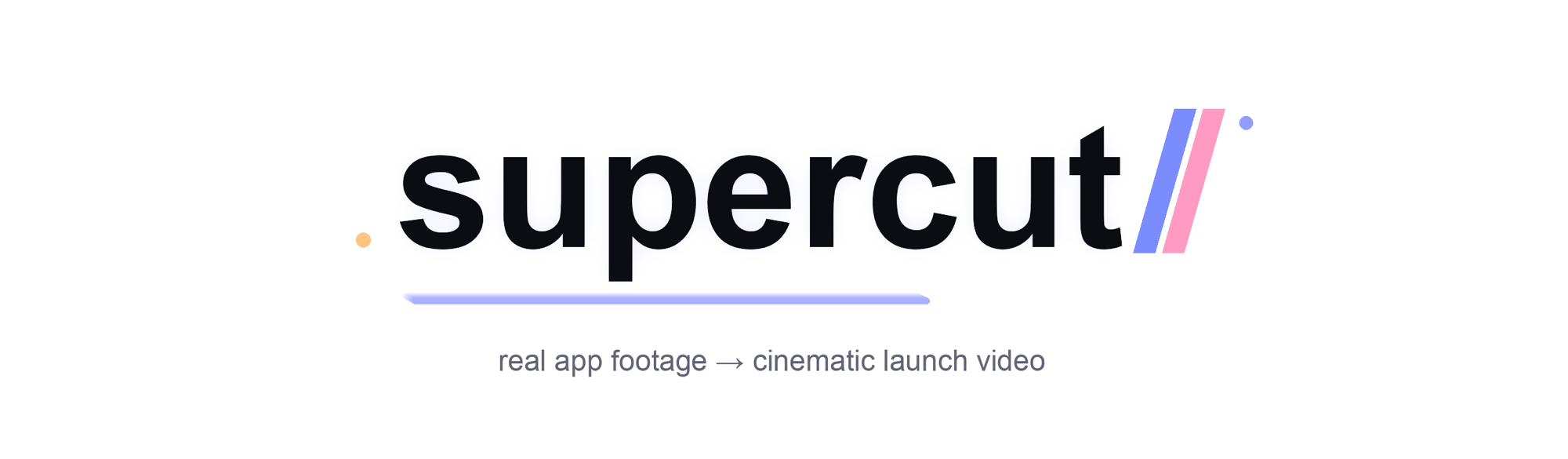supercut — real app footage → cinematic launch video
