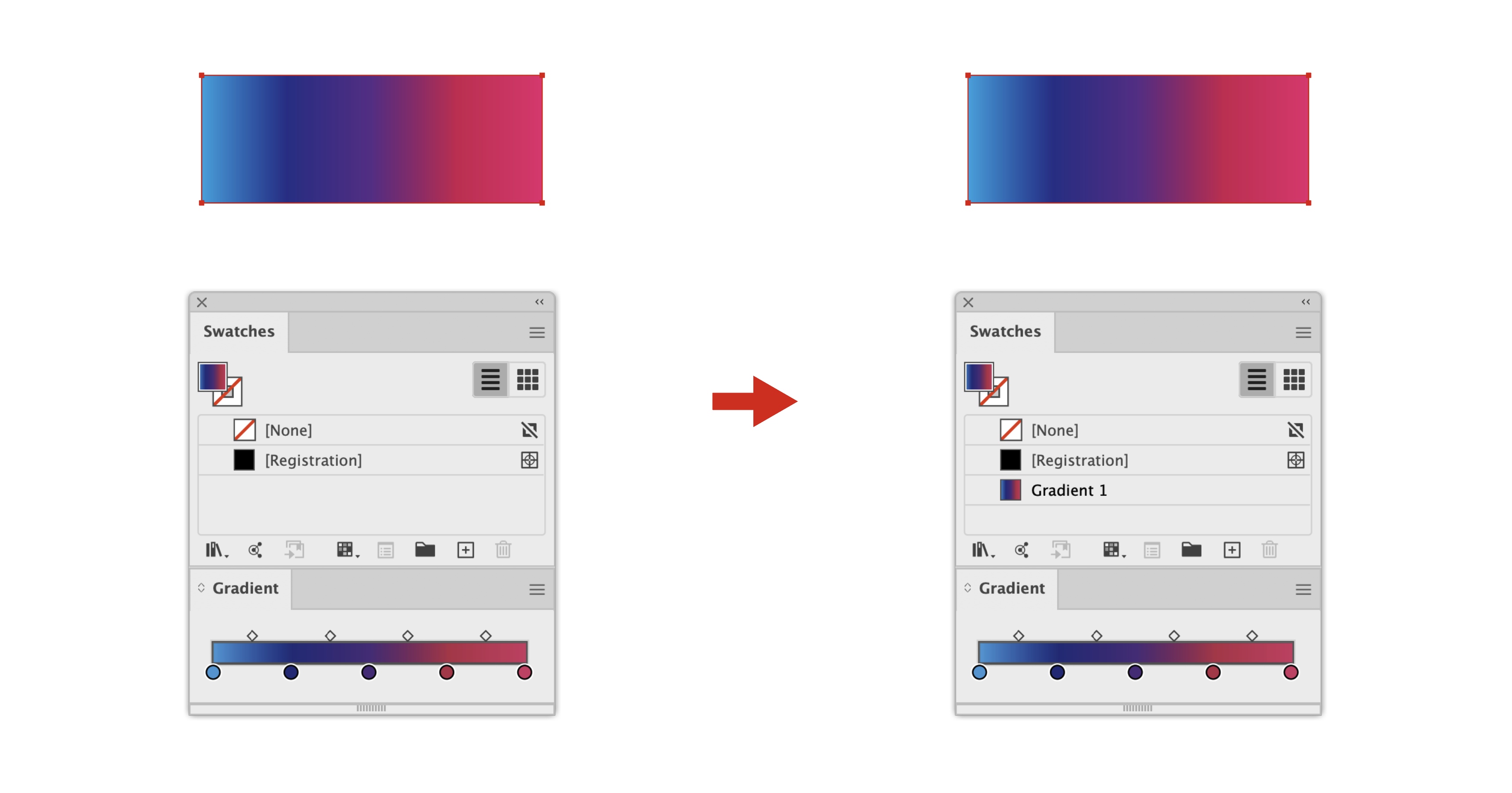 Add Selected Gradients To Swatch