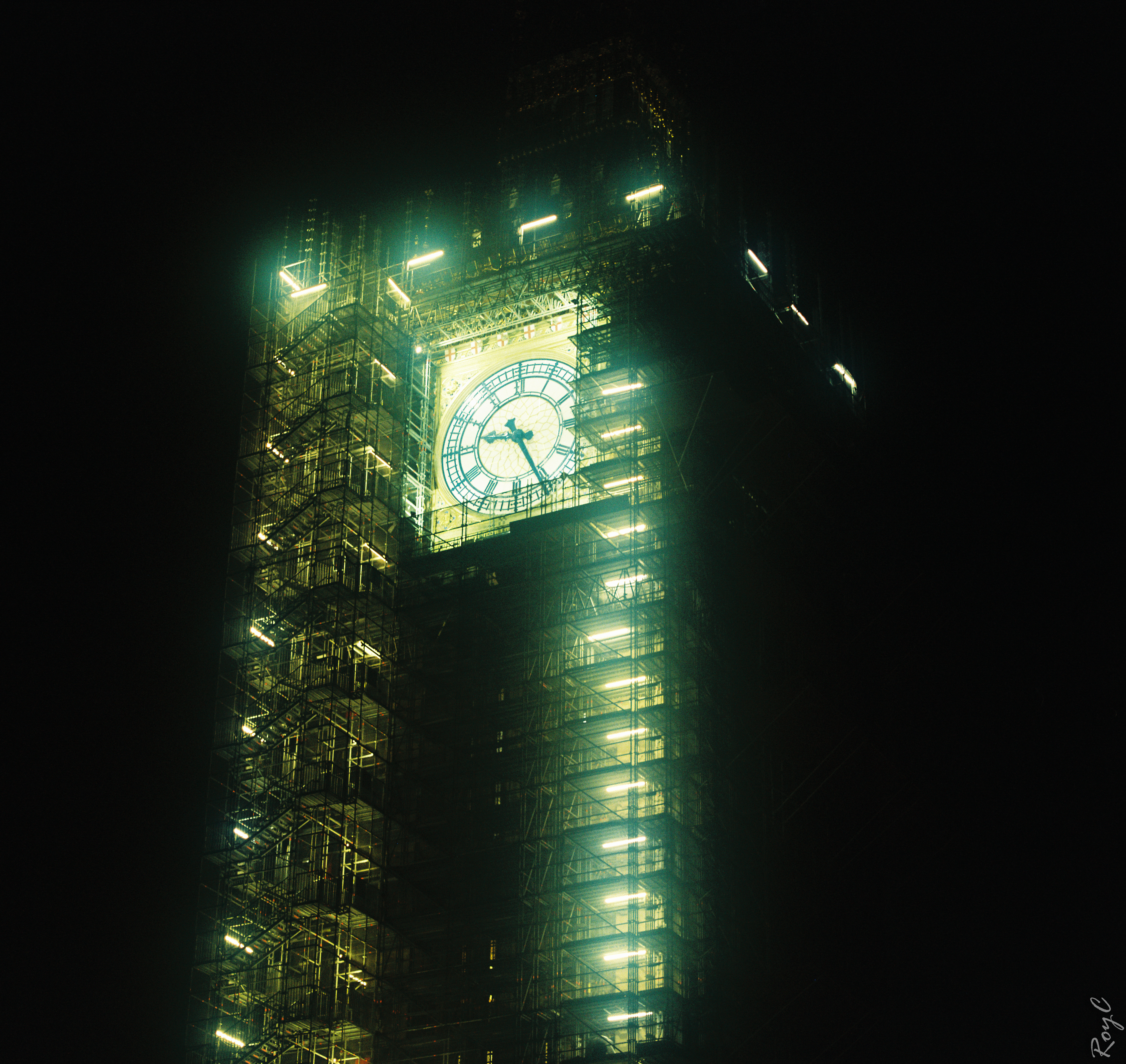 Big Ben under Construction, Night