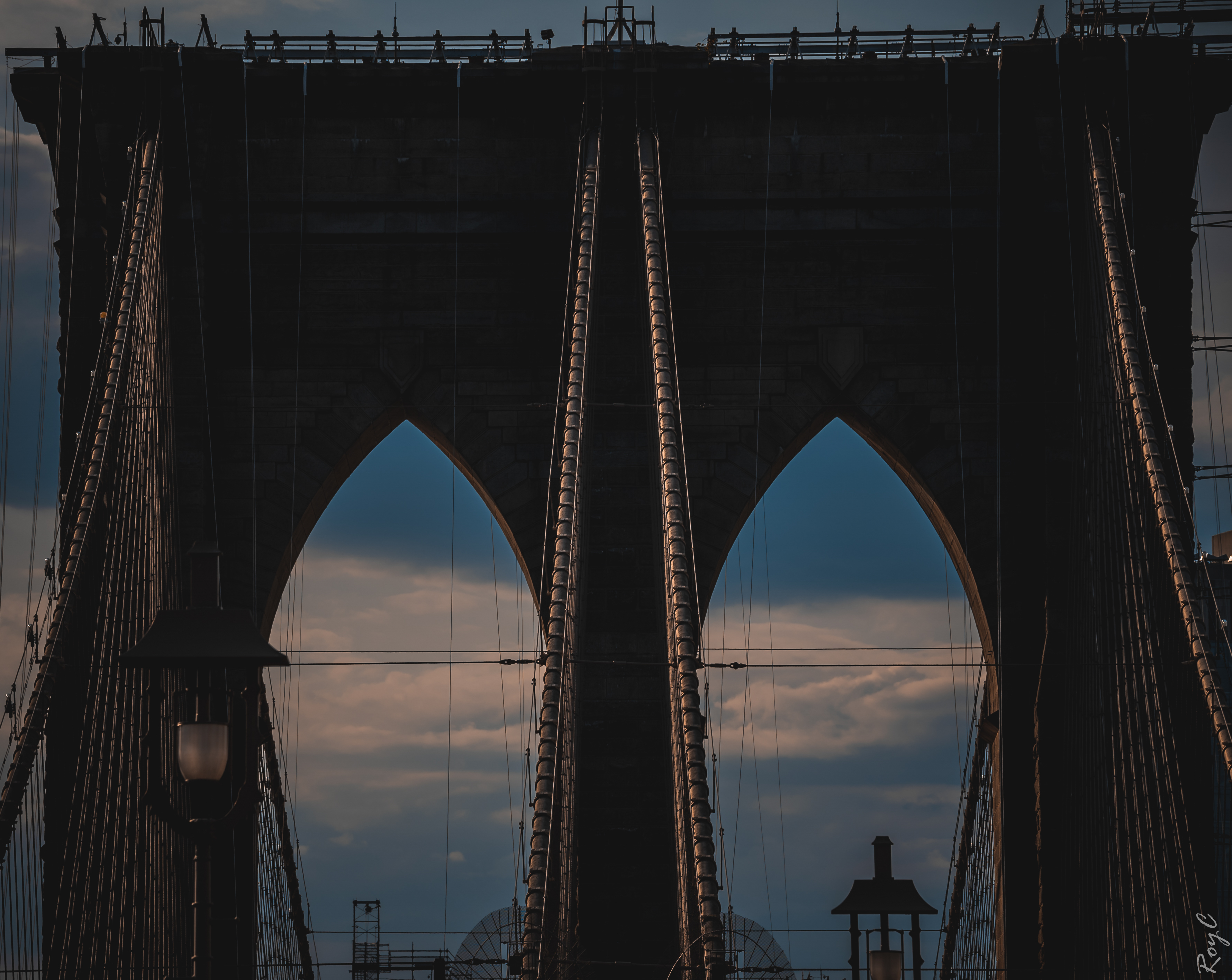 Brooklyn Bridge with Cloudy Sea 1