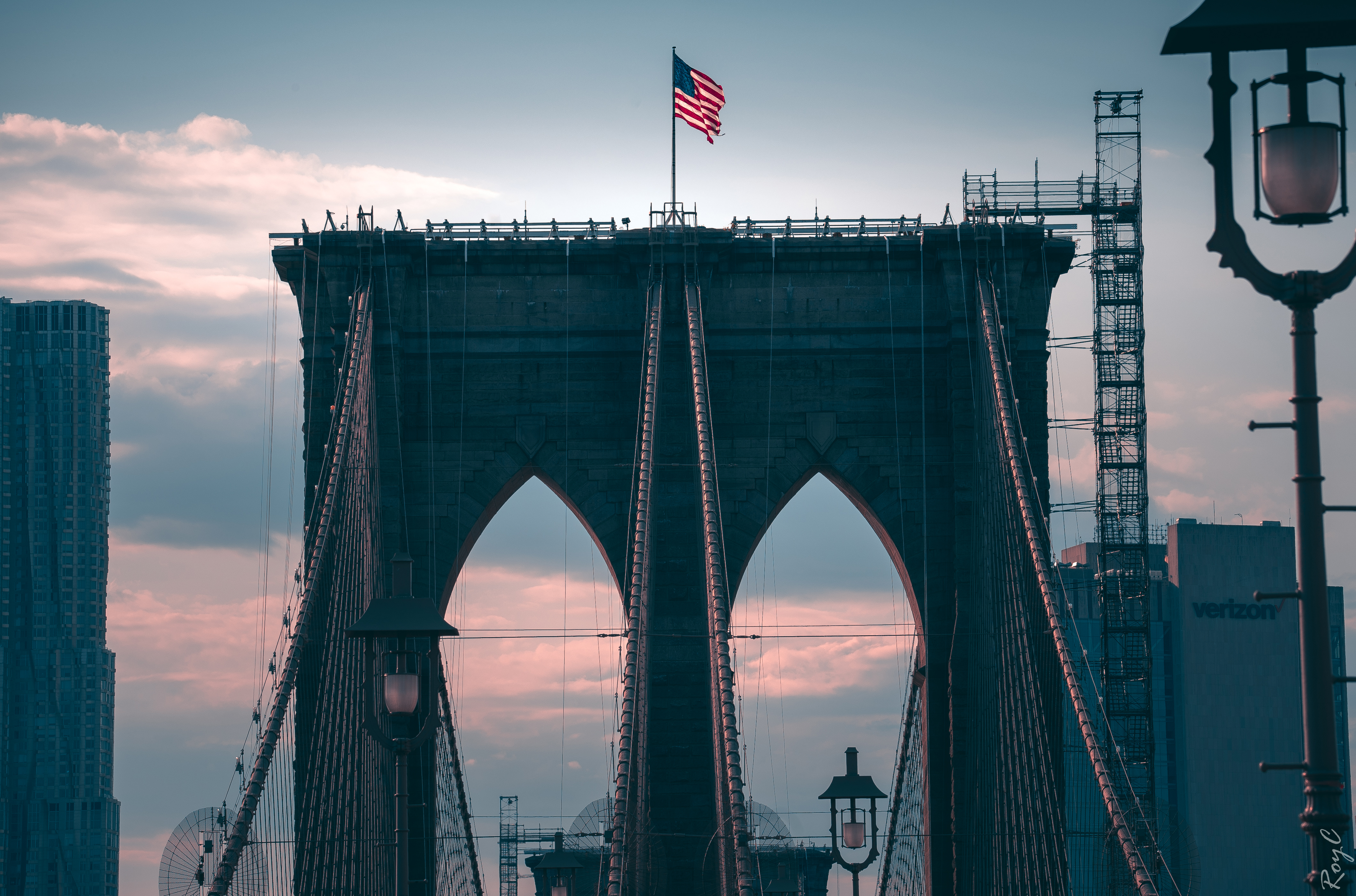 Brooklyn Bridge with Cloudy Sea 2