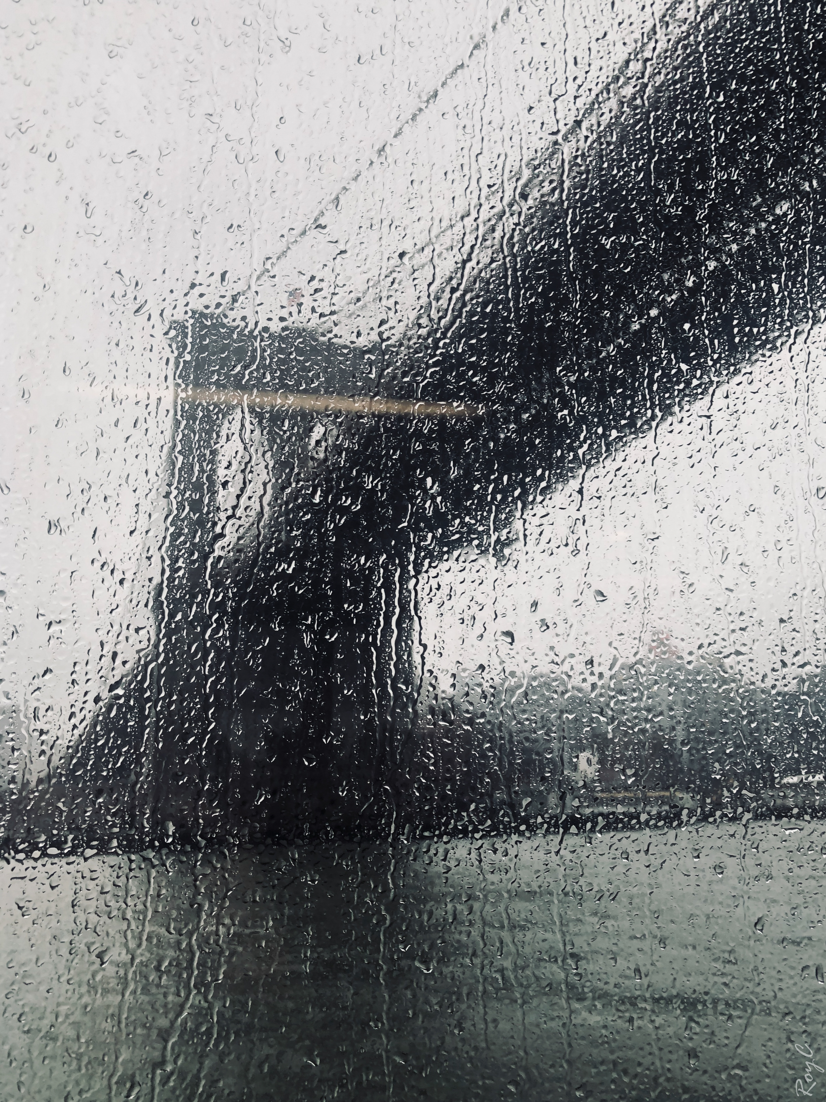 Brooklyn Bridge in a Raining Day