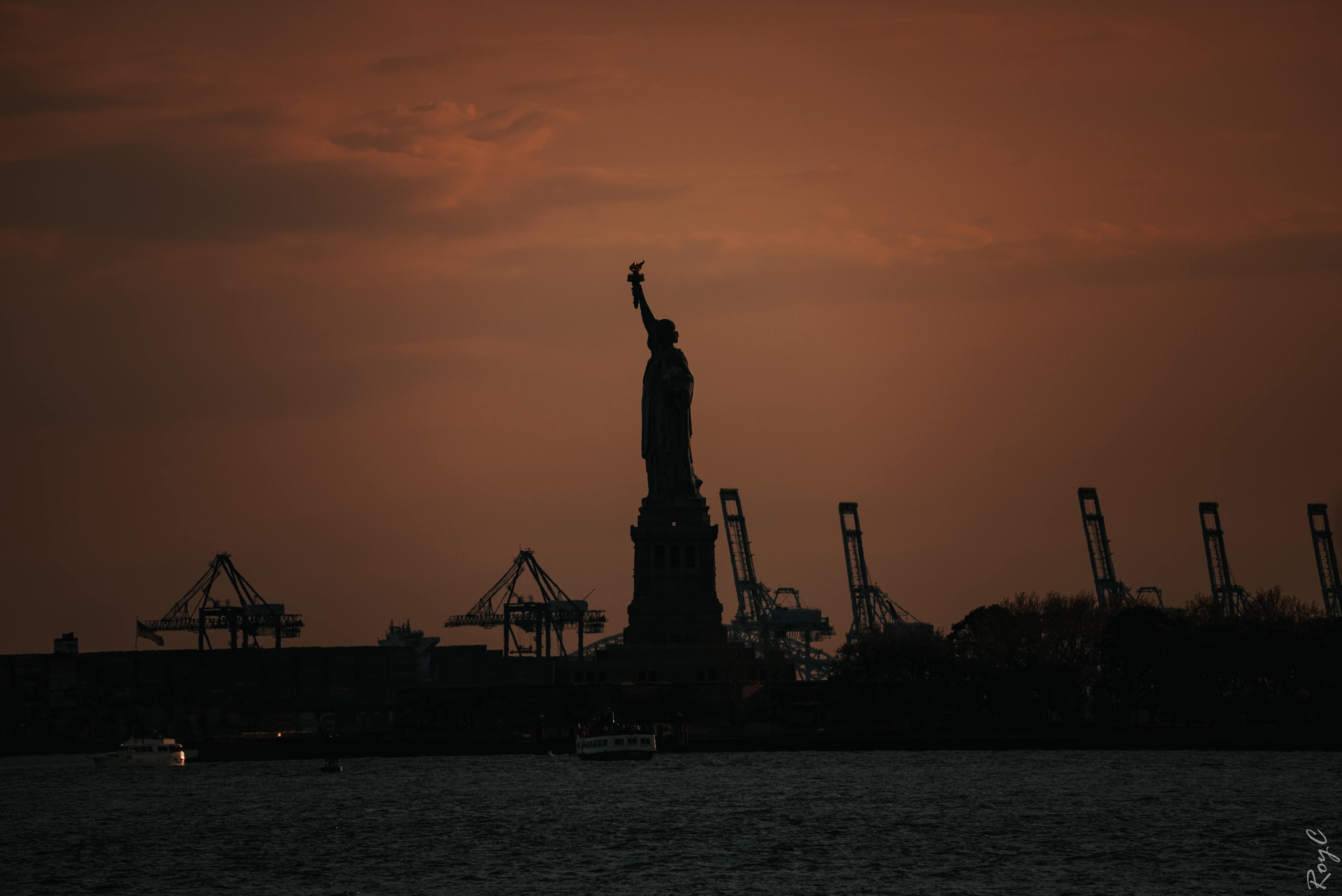 Statue of Liberty under Sunshine